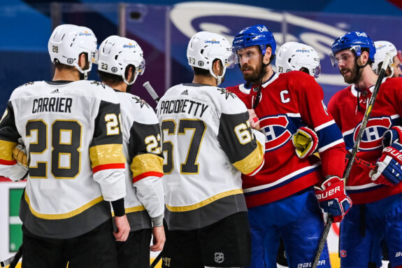 Max Pacioretty Vegas Golden Knights Shea Weber Montreal Canadiens