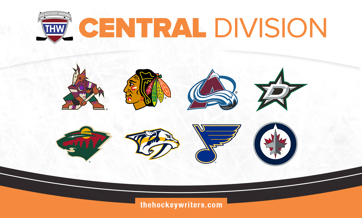 NHL Central Division Arizona Coyotes Chicago Blackhawks Colorado Avalanche Dallas Stars Minnesota Wild Nashville Predators St. Louis Blues Winnipeg Jets