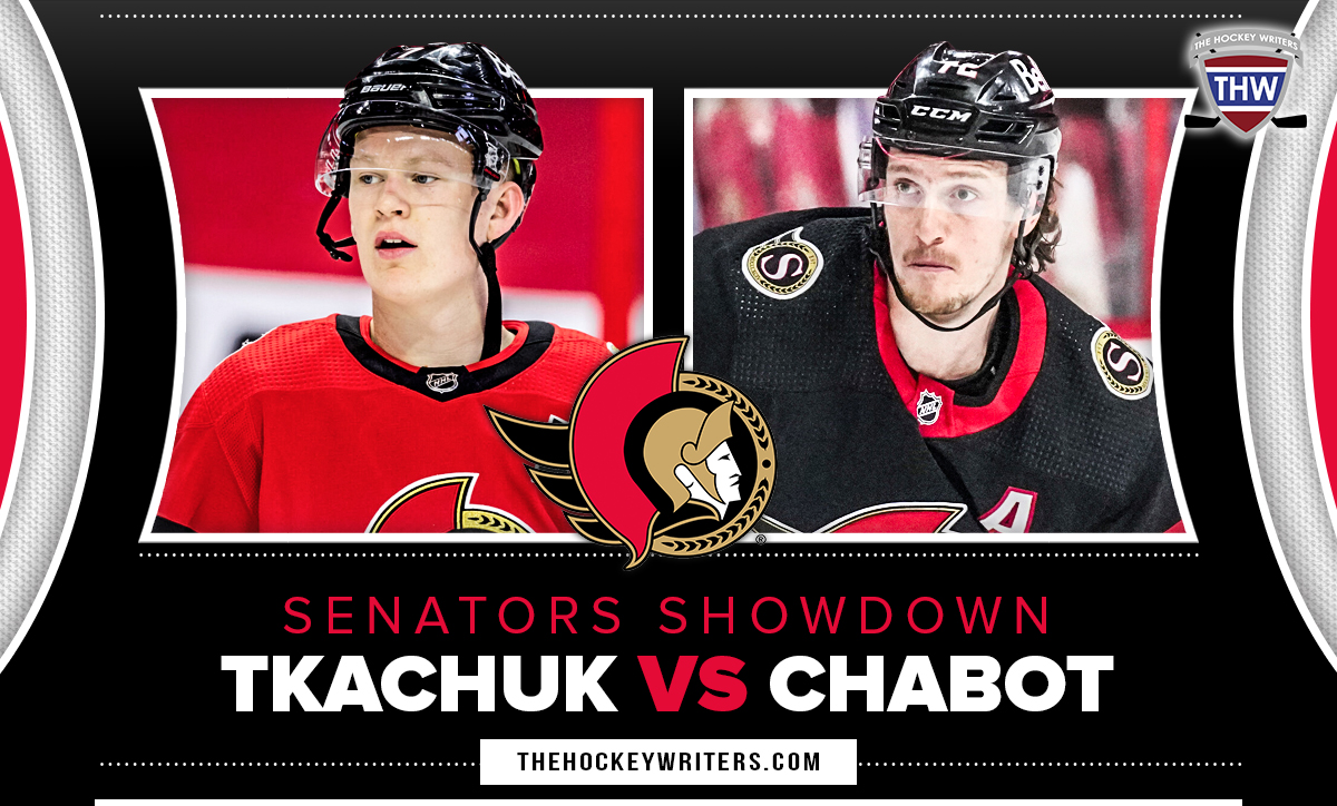 Thomas Chabot and Brady Tkachuk Ottawa Senators star battle Showdown