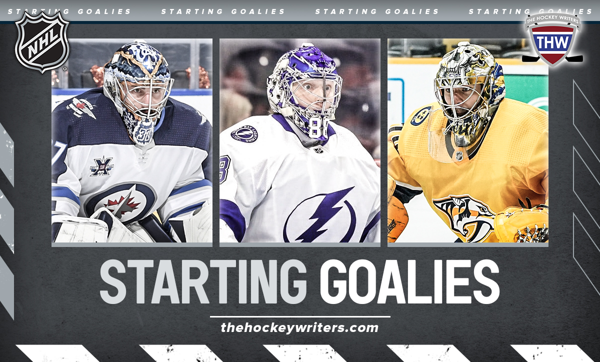 Andrei Vasilevskiy, Connor Hellebuyck, and Jussi Saros Starting Goalies NHL