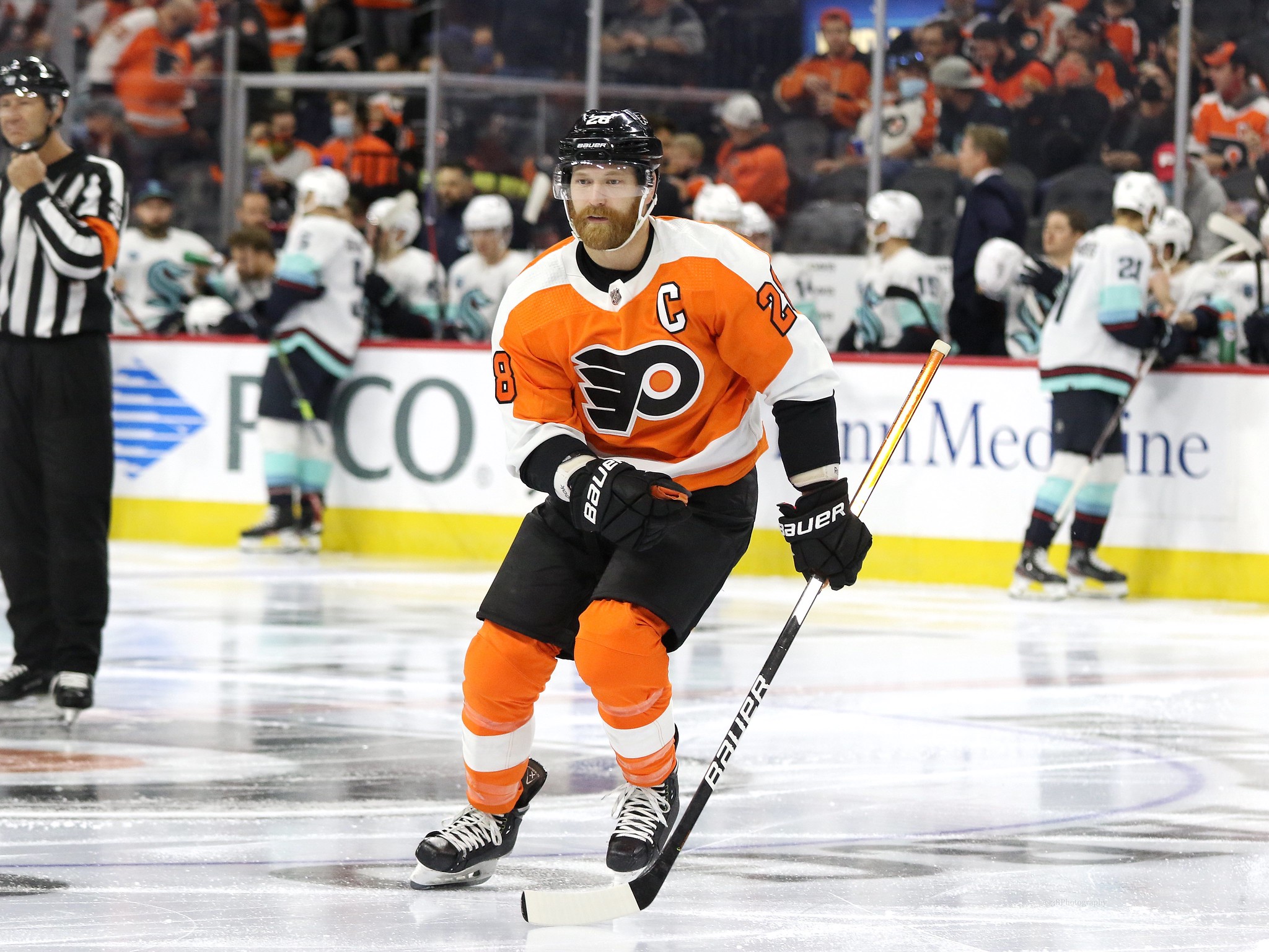 Claude Giroux 2019 Stadium Series Philadelphia Flyers 8 x 10 Framed  Hockey Photo