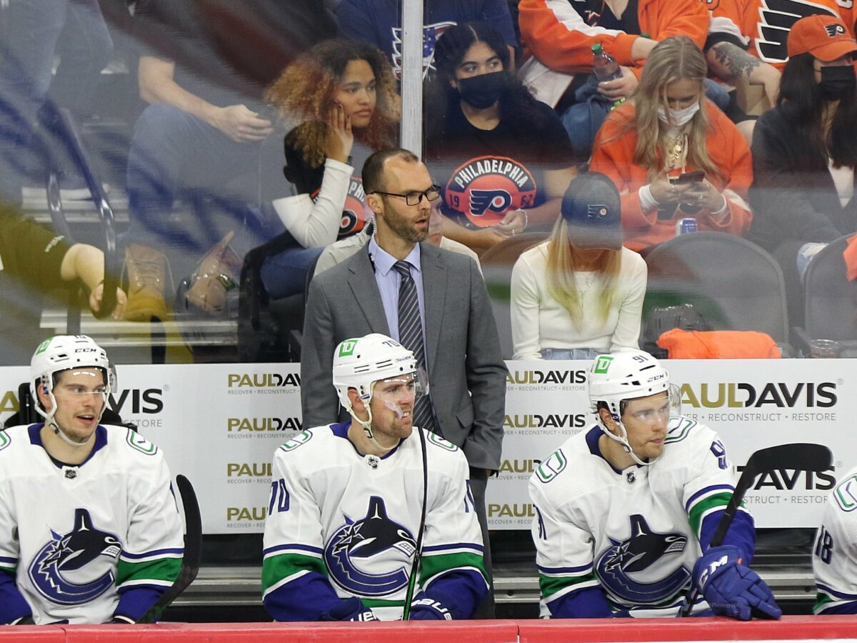 Jason King, assistant coach of the Vancouver Canucks