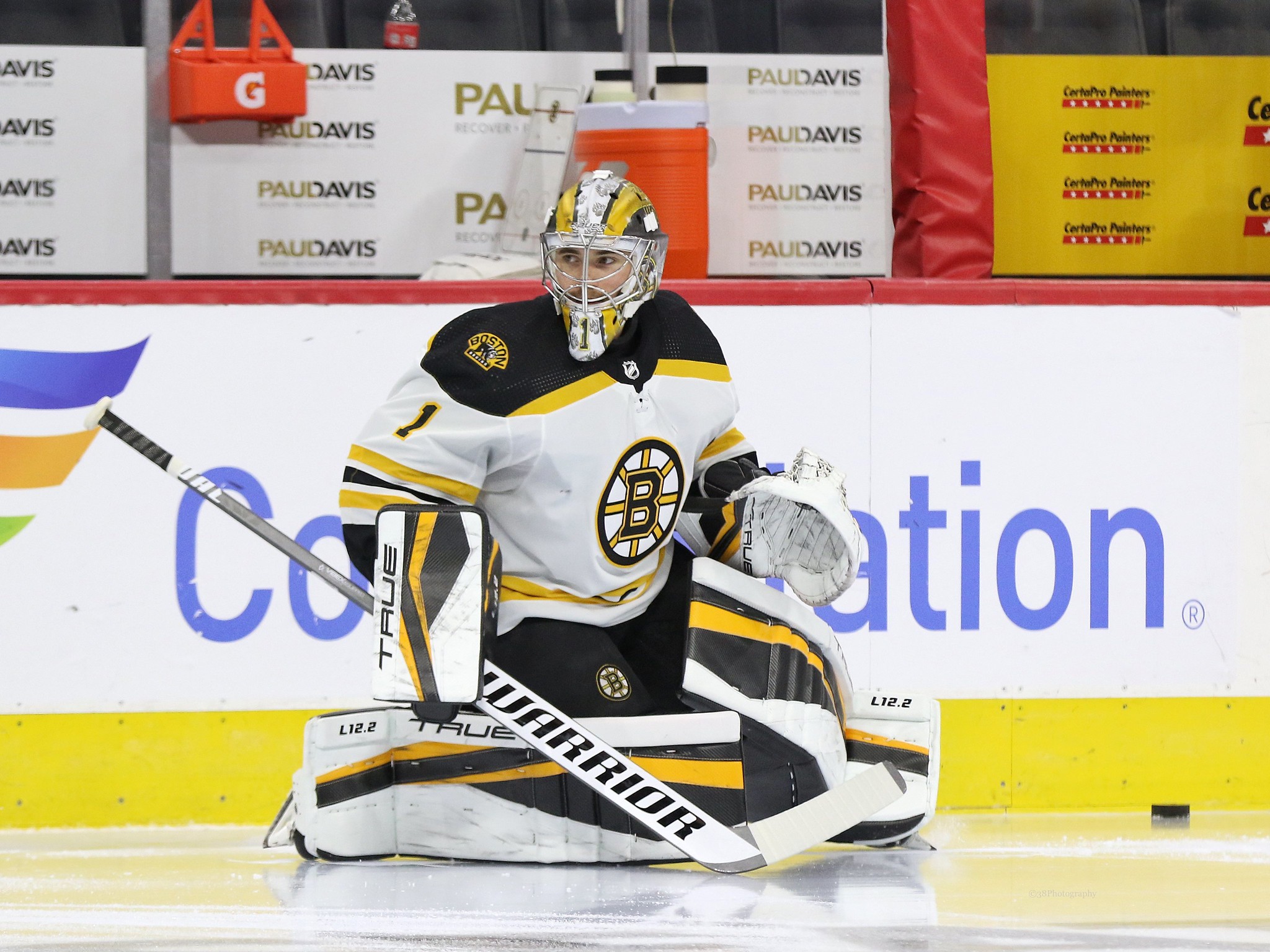 Bruins place another goalie on waivers, demote one forward