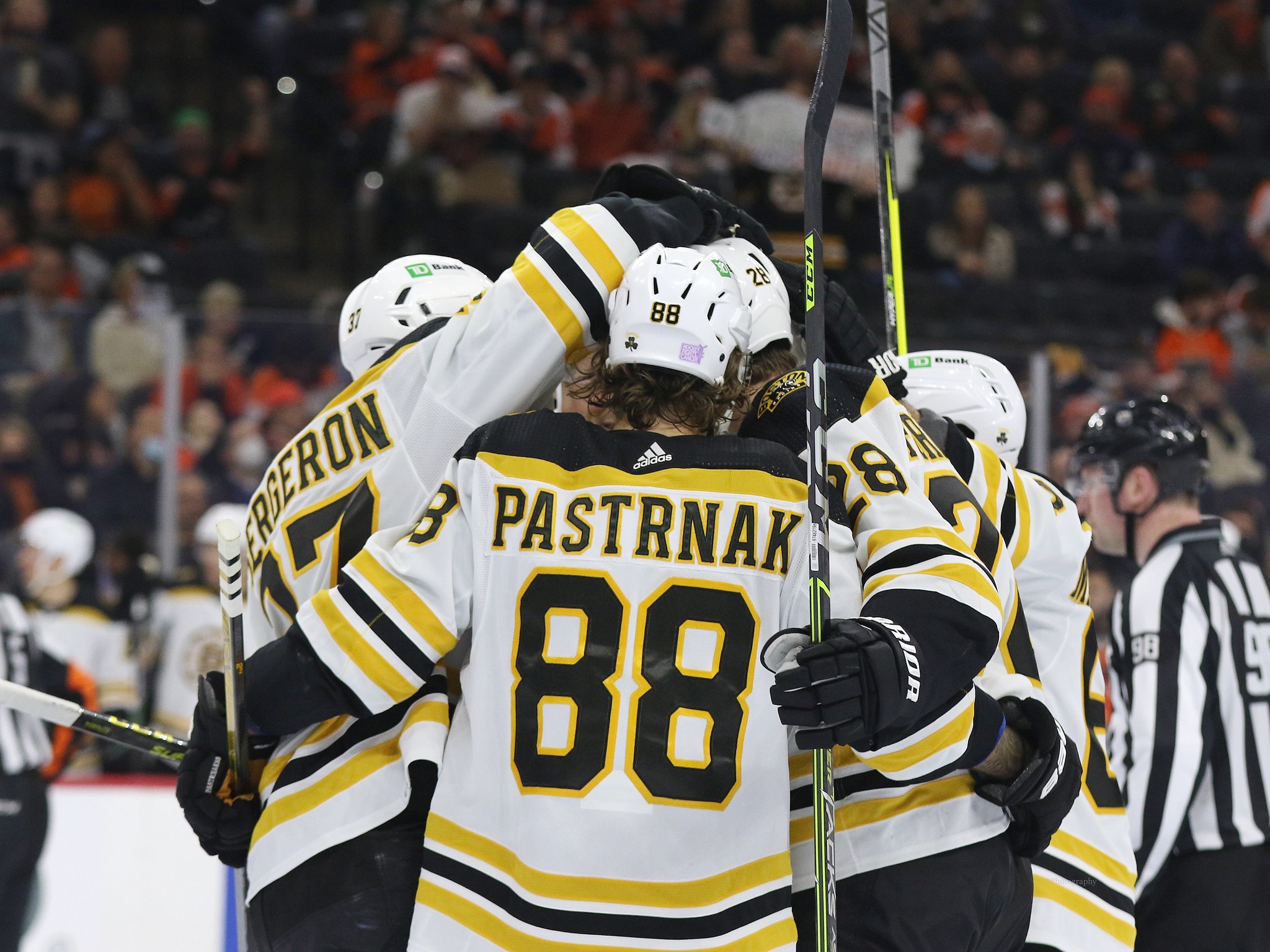 Adidas Charlie McAvoy Boston Bruins Pooh Bear Reverse Retro NHL