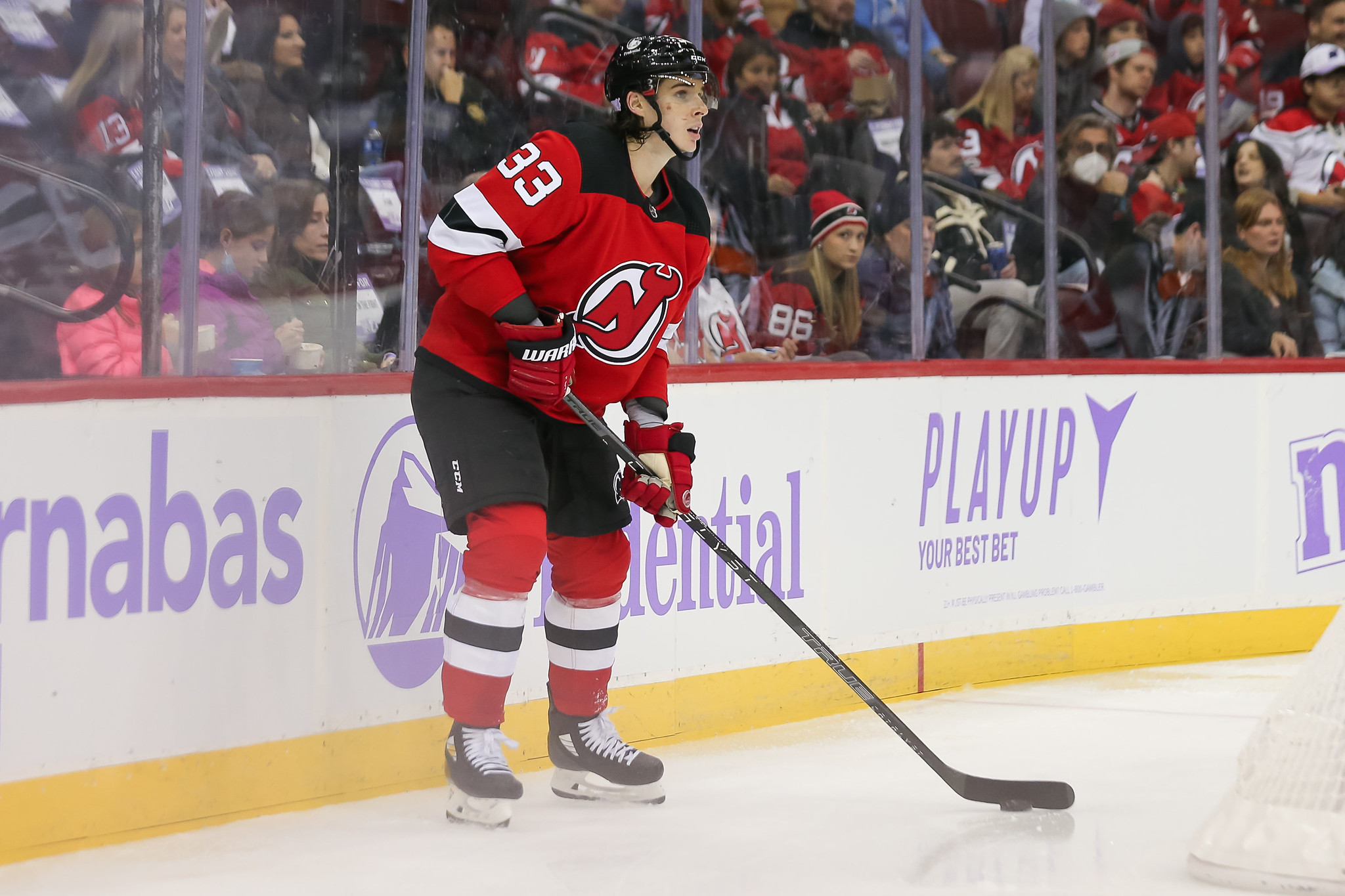 New Jersey Devils' Ryan Graves plays during an NHL hockey game