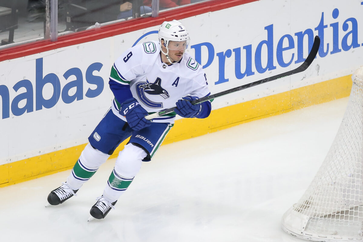 J.T. Miller Vancouver Canucks-Dallas Stars Game Day: 4/18/22 @ Vancouver Canucks