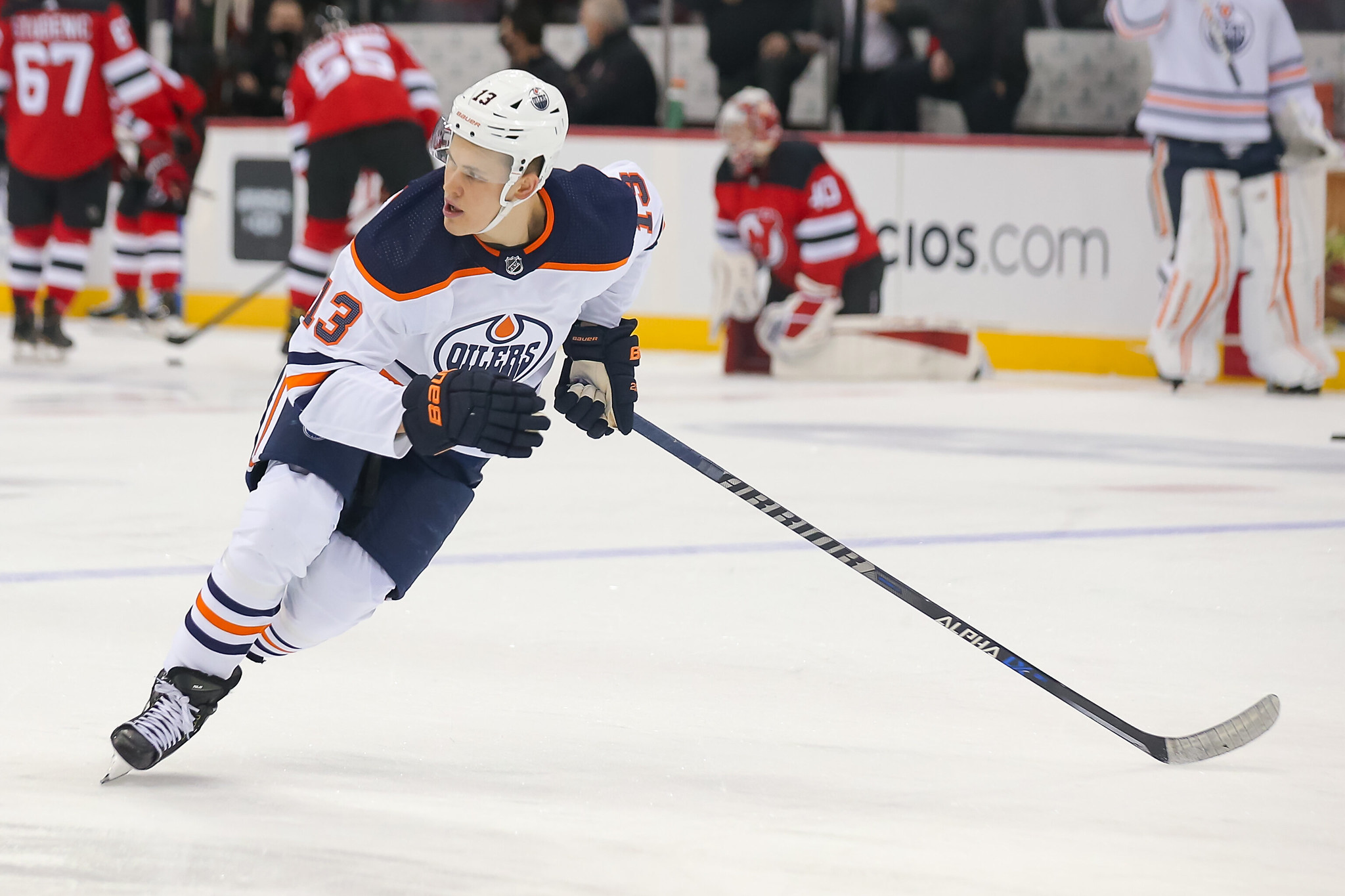 Jesse Puljujarvi #13 - 2022-23 Edmonton Oilers Pre-Game Warm-Up