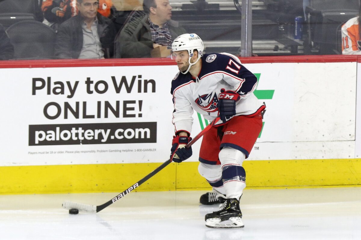 Justin Danforth Columbus Blue Jackets