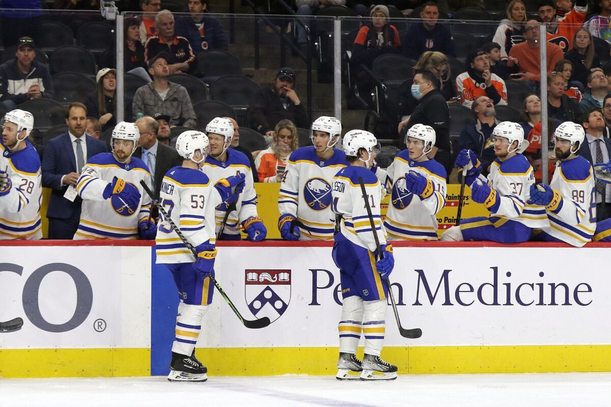 Buffalo Sabres Bench Celebrates