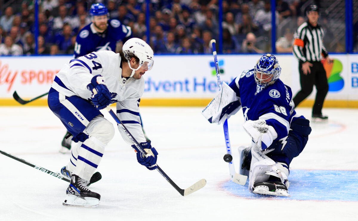 Auston Matthews Toronto Maple Leafs Andrei Vasilevskiy Tampa Bay Lightning