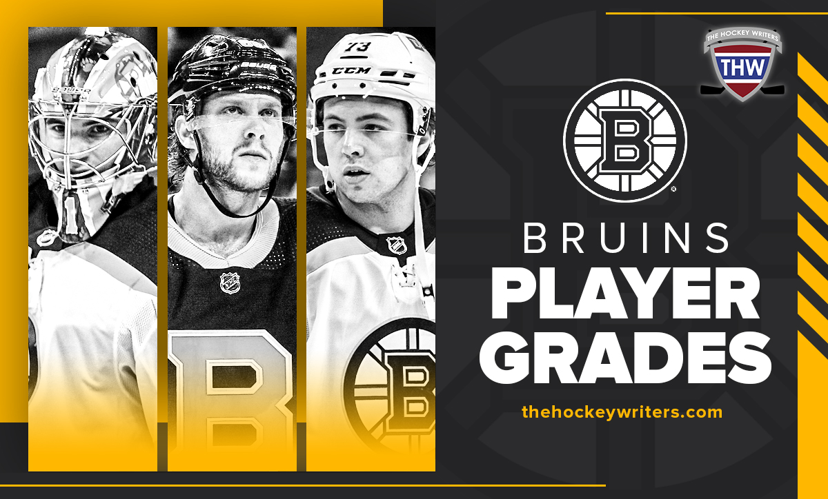 Boston Bruins Charlie McAvoy, David Pastrnak, Jeremy Swayman Bruins Player Grades