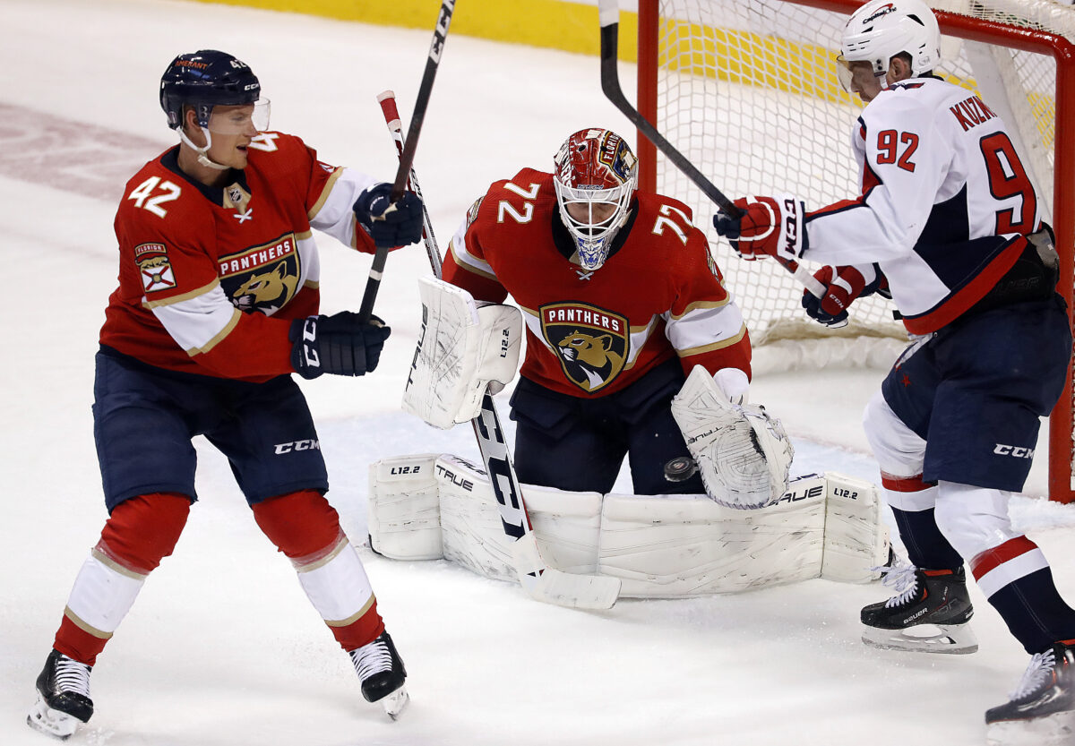 Sergei Bobrovsky Gustav Forsling Florida Panthers Evgeny Kuznetsov Washington Capitals