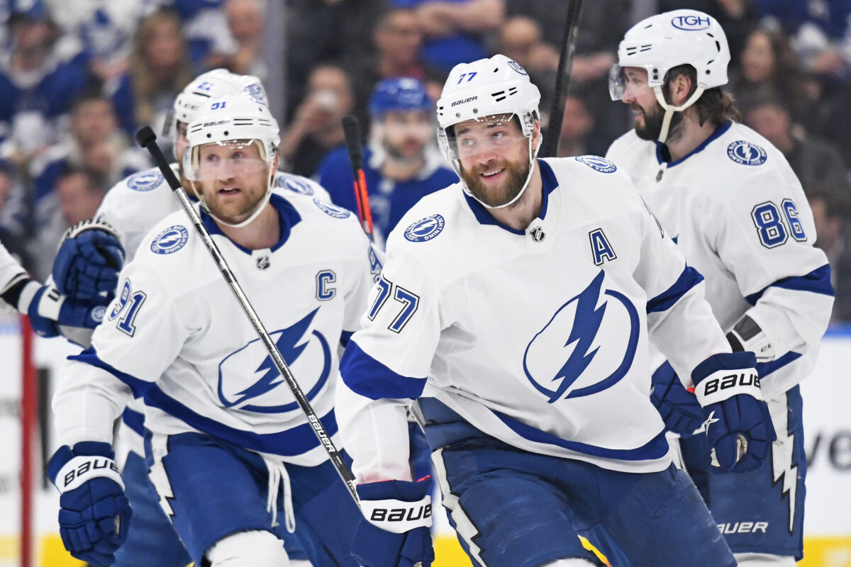 Victor Hedman Steven Stamkos Nikita Kucherov Tampa Bay Lightning