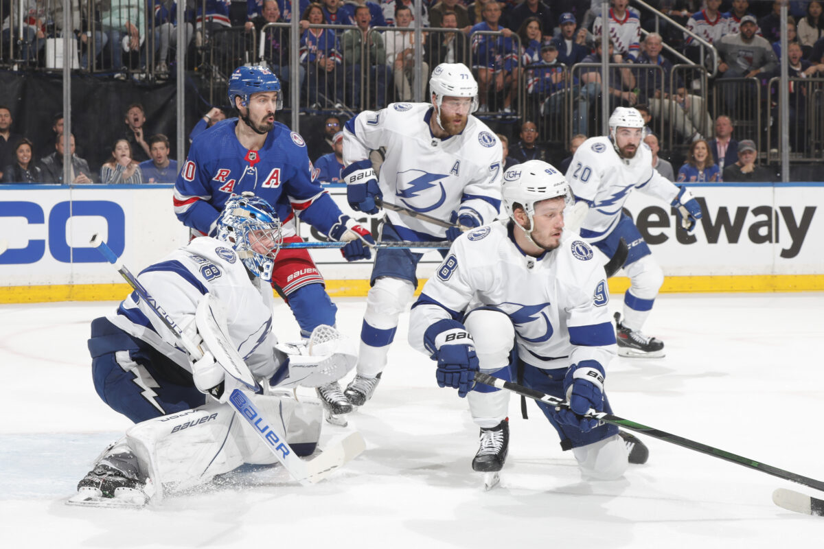 Chris Kreider New York Rangers Andrei Vasilevskiy Tampa Bay Lightning