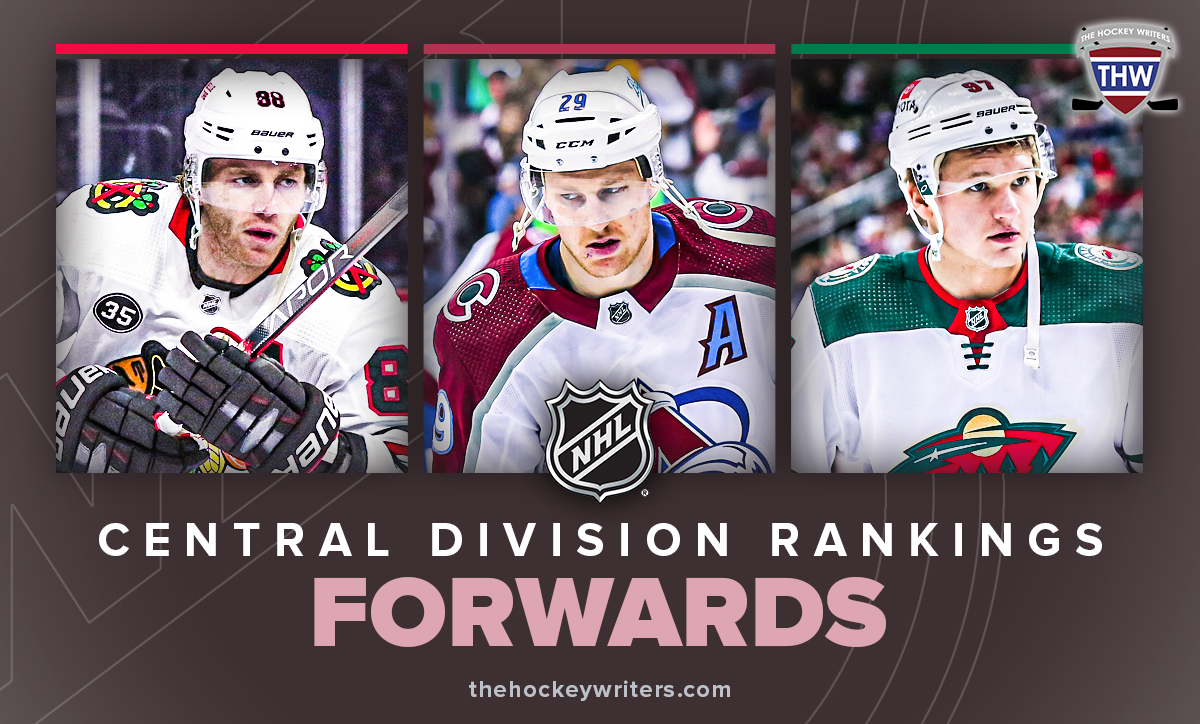 Central Division Rankings: Forwards Nathan MacKinnon, Patrick Kane, and Kirill Kaprizov