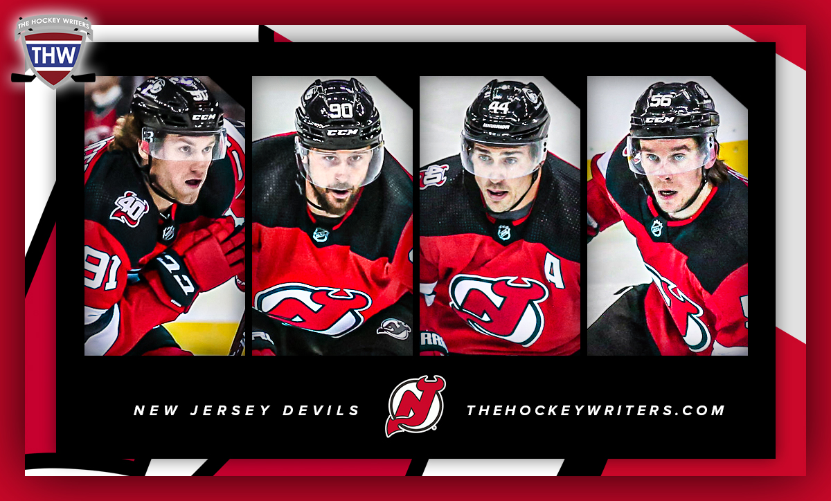 New Jersey Devils 2022 Roster Erik Haula, Tomas Tatar, Dawson Mercer and Miles Wood