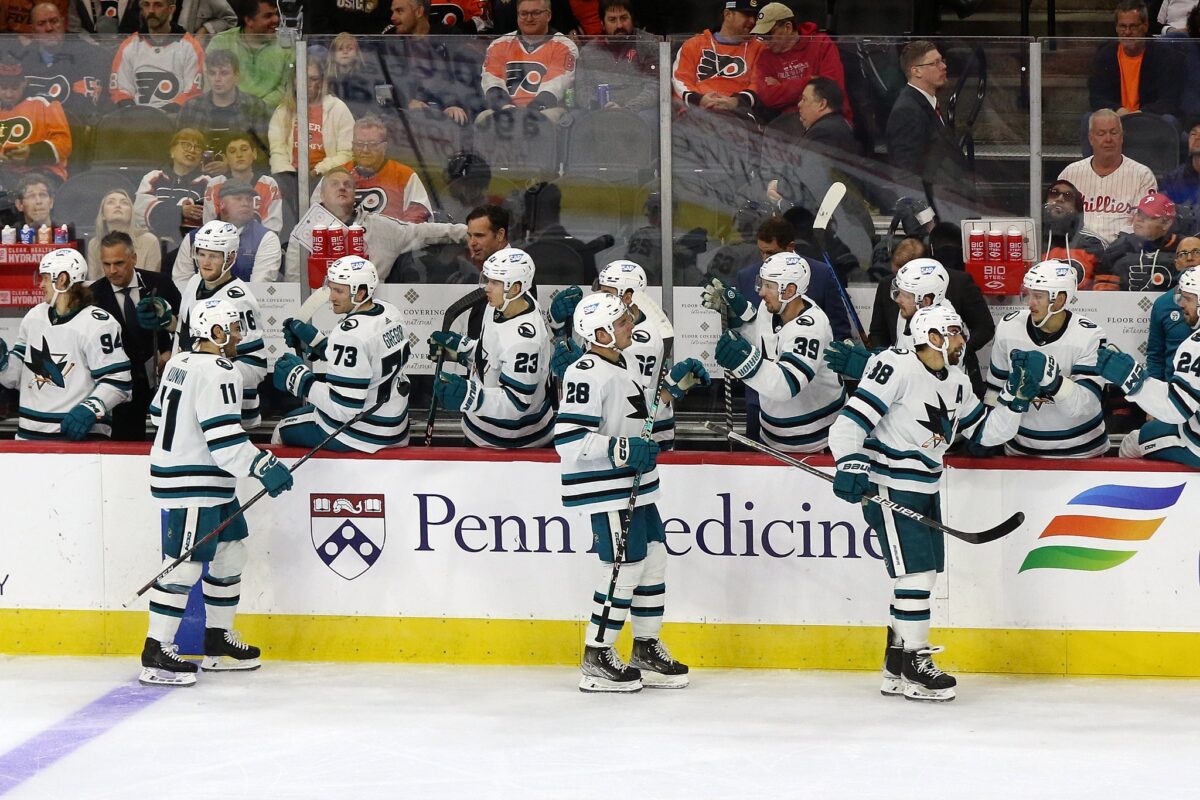 San Jose Sharks Bench Celebration