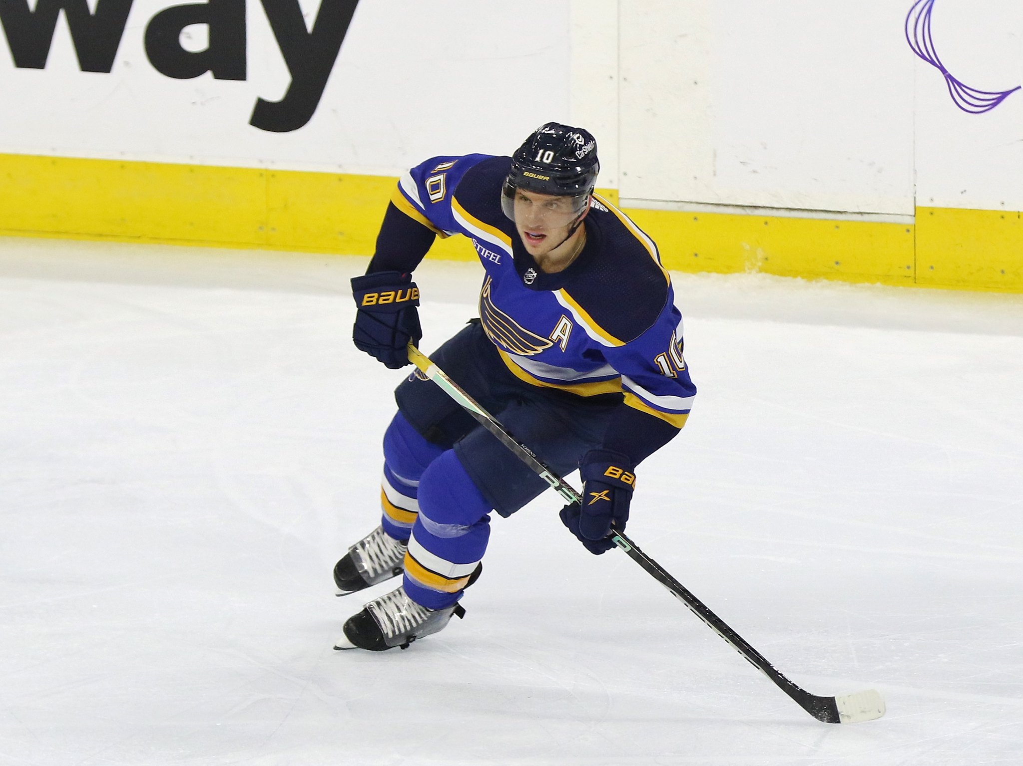 Brayden Schenn of the St. Louis Blues skates with the puck during the  News Photo - Getty Images
