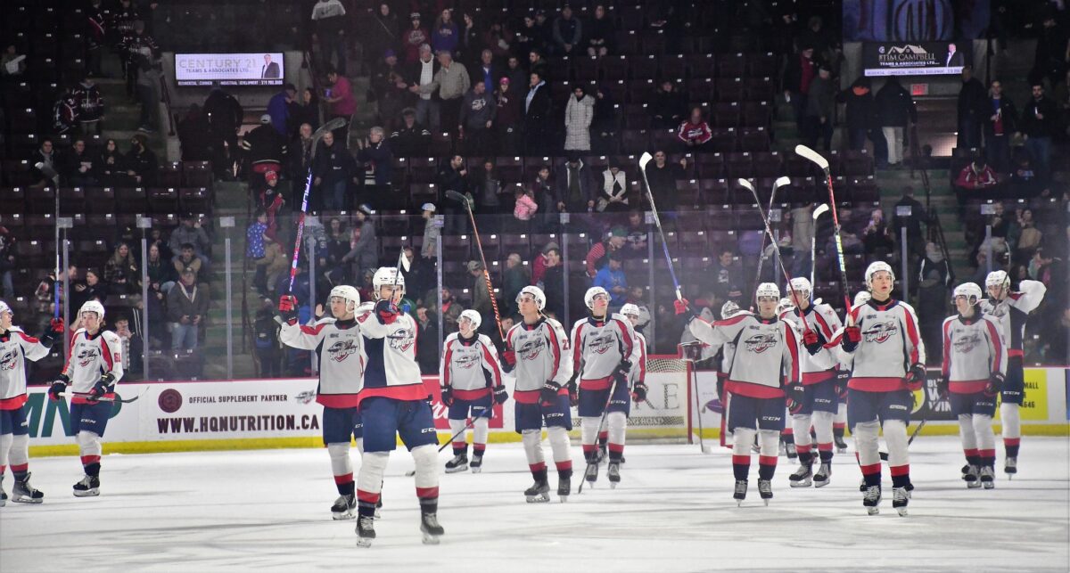 Windsor Spitfires Celebrate Win