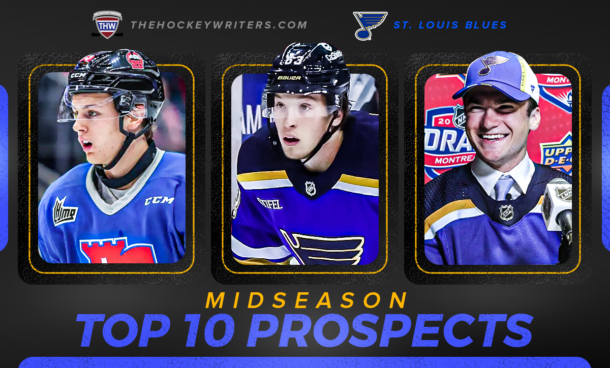 St. Louis Blues Midseason Top 10 Prospects Jimmy Snuggerud, Jake Neighbours, and Zachary Bolduc