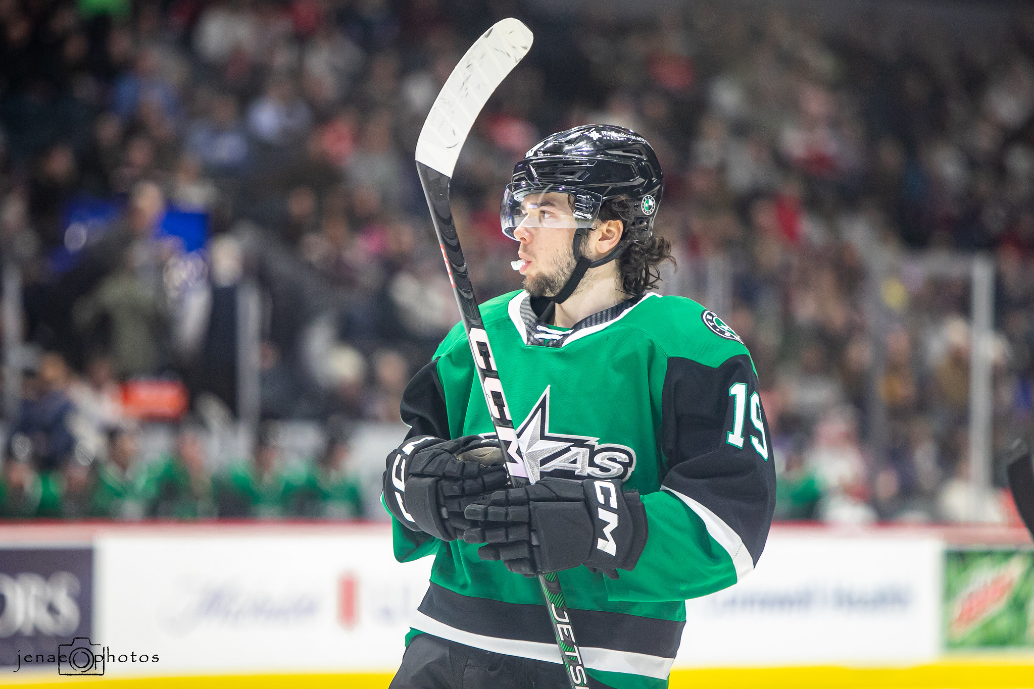 The Dallas Stars had a Texas Rangers night and wore powder blue