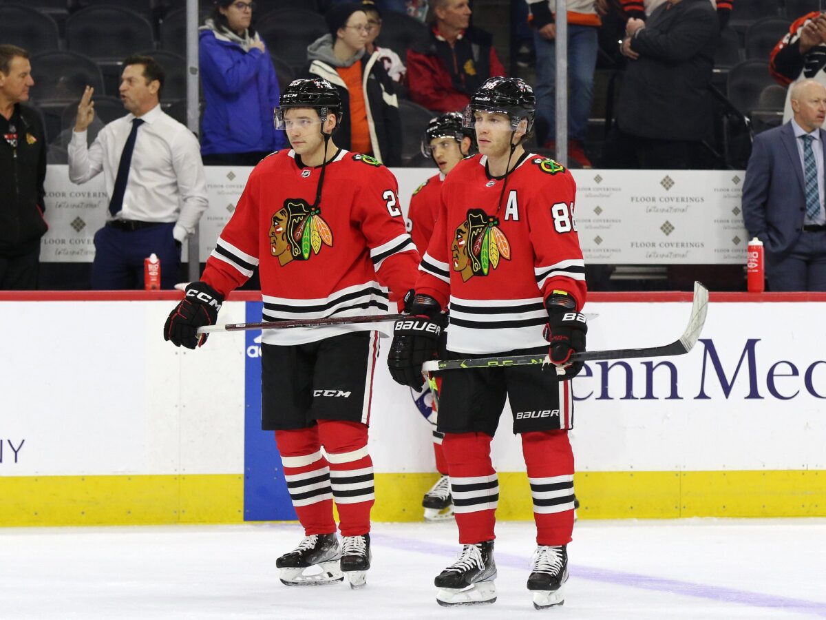 Patrick Kane Philipp Kurashev Chicago Blackhawks