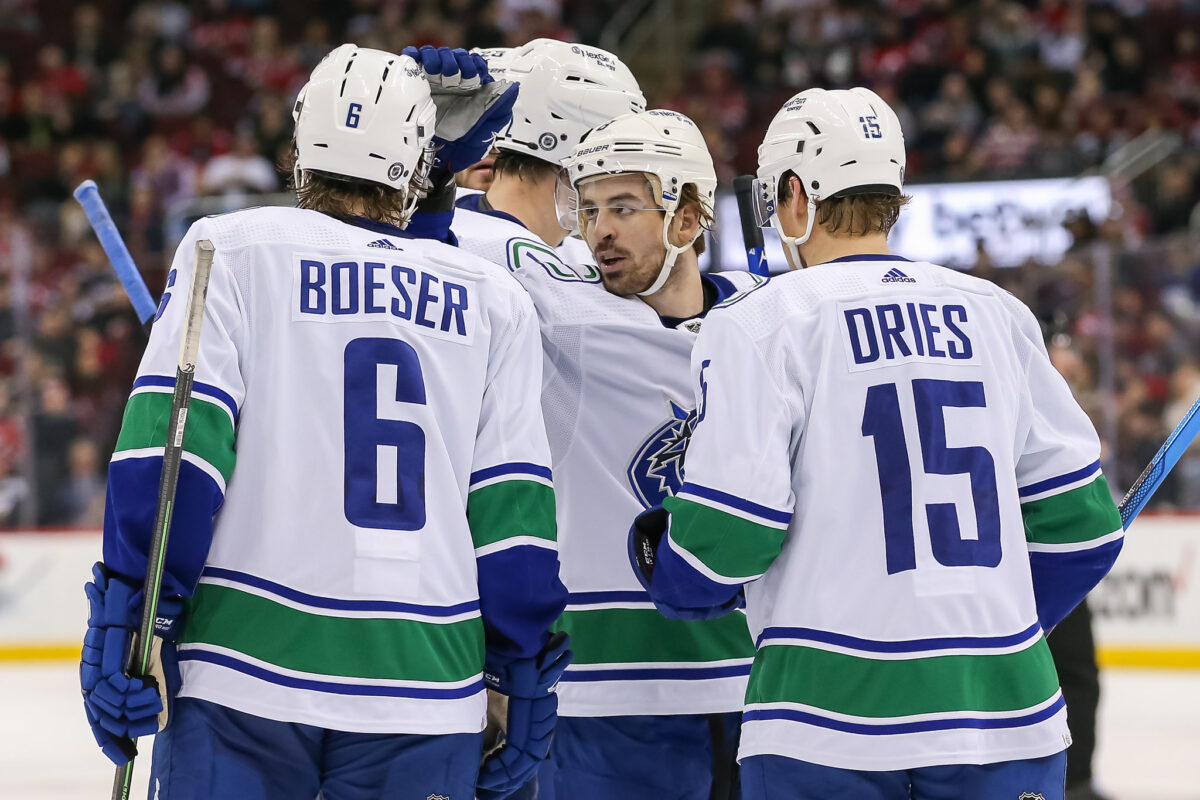 Conor Garland Brock Boeser Sheldon Dries Vancouver Canucks