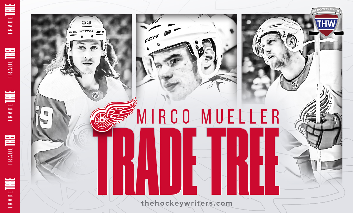 Detroit Red Wings' Mirco Mueller Trade Tree Mirco Mueller, Anthony Mantha, and Tyler Bertuzzi