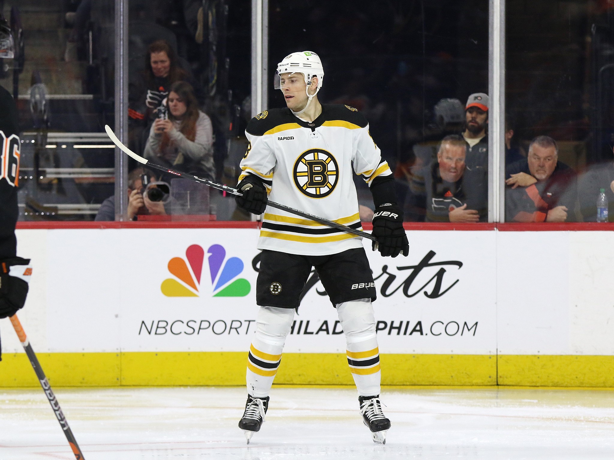 Boston Bruins center Charlie Coyle (13) looks on during the first period of  an NHL hockey game against the Washington Capitals, Monday, Jan. 10, 2022,  in Washington. (AP Photo/Nick Wass Stock Photo - Alamy