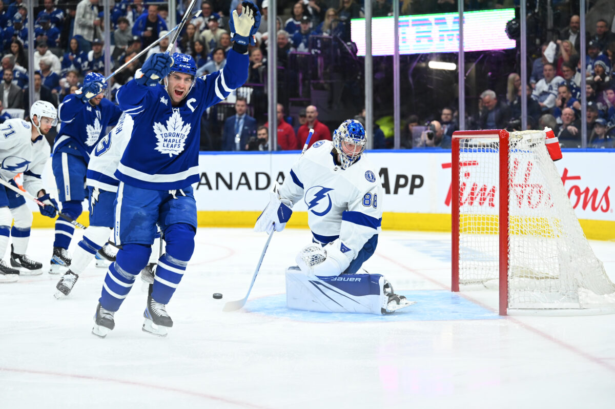 John Tavares Toronto Maple Leafs Andrei Vasilevskiy Tampa Bay Lightning