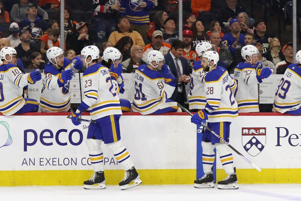 Sabres Bench Celebration