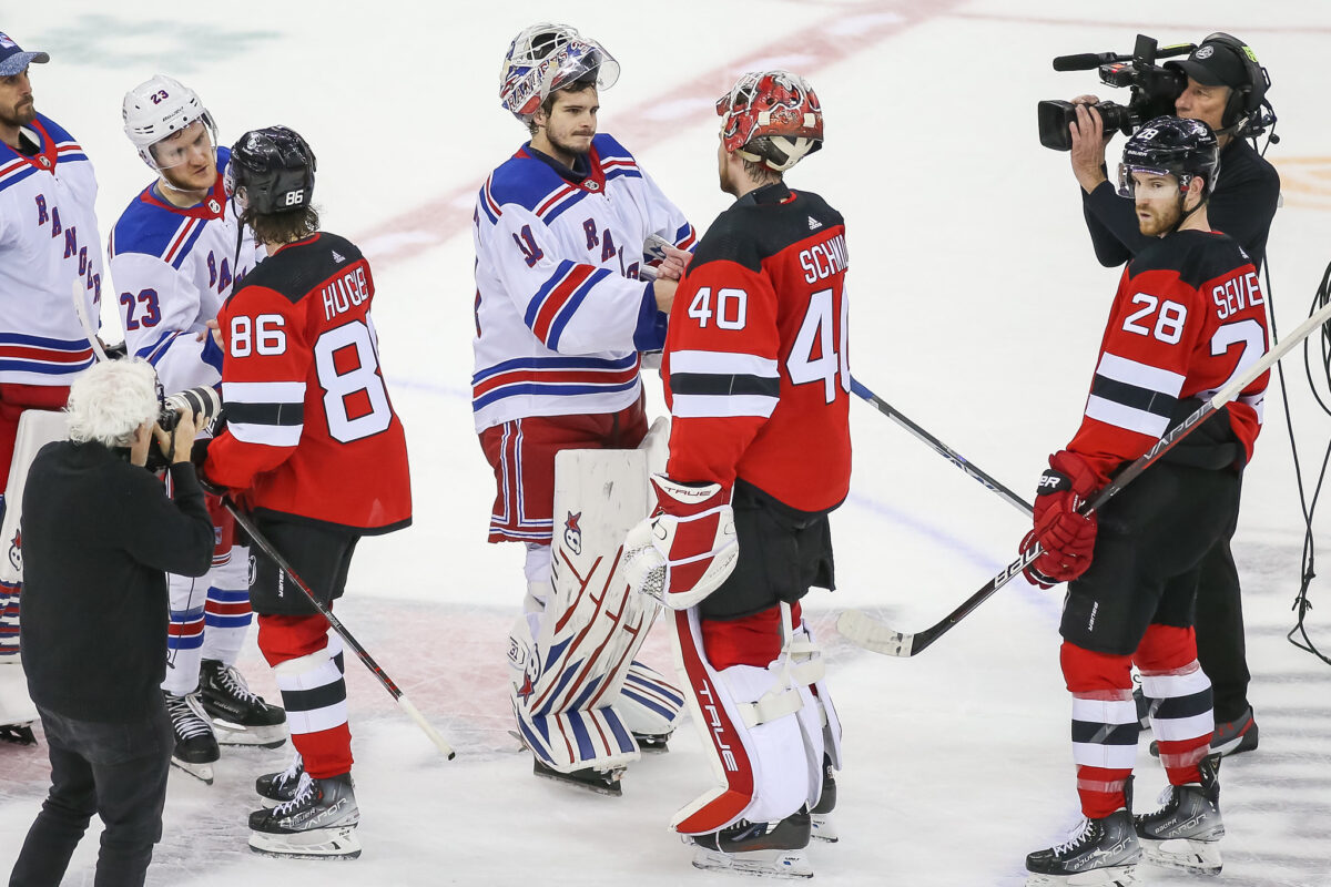 Akira Schmid New Jersey Devils Igor Shesterkin New York Rangers