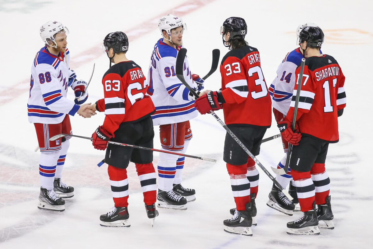 New Jersey Devils New York Rangers Handshake Line