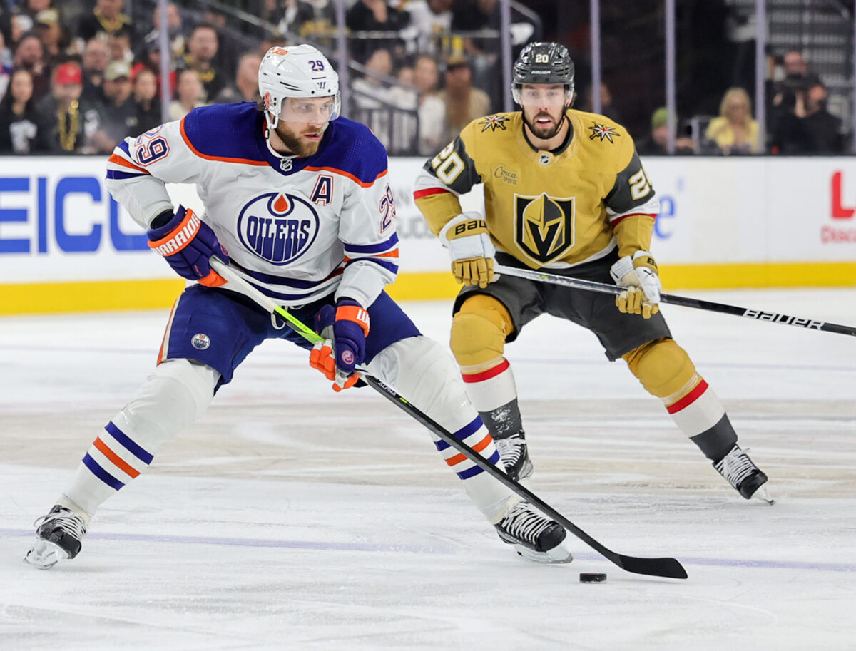 Leon Draisaitl Edmonton Oilers Chandler Stephenson Vegas Golden Knights