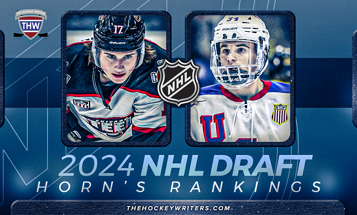 2024 NHL Draft Horn's Rankings Macklin Celebrini and Cole Eiserman