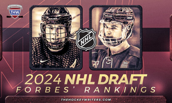 2024 NHL Draft Rankings Forbes Way Too Early Top 32 The Hockey   Forbes 2024 Draft 575x347 