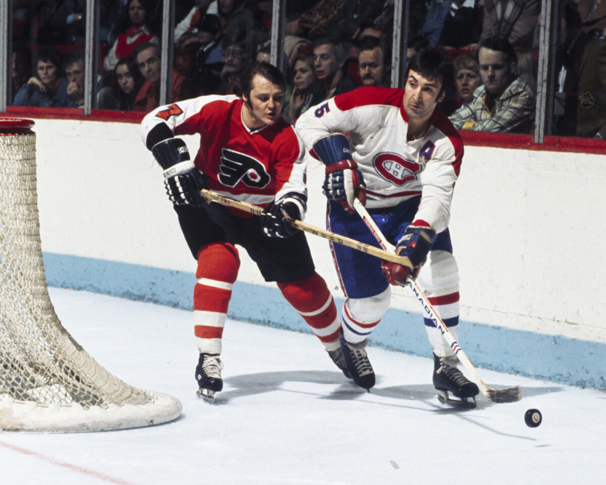 Bill Barber Philadelphia Flyers Guy Lapointe Montreal Canadiens