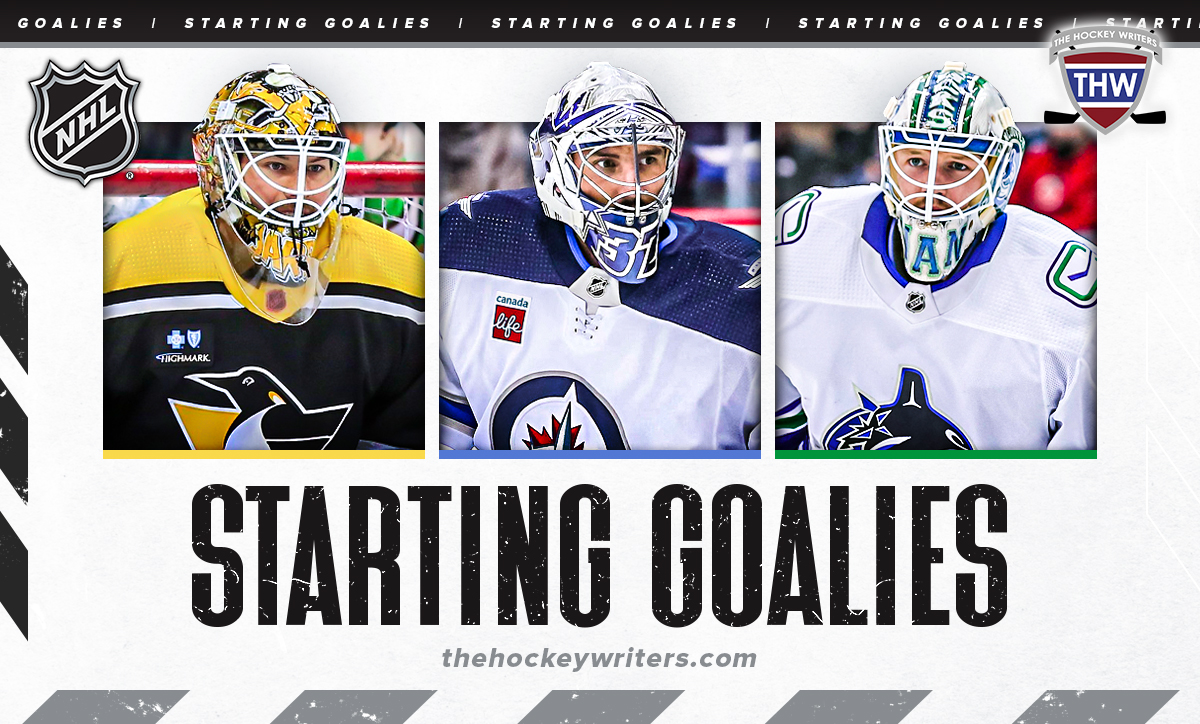 NHL Starting Goalies 2024 Connor Hellebuyck, Thatcher Demko, and Tristan Jarry