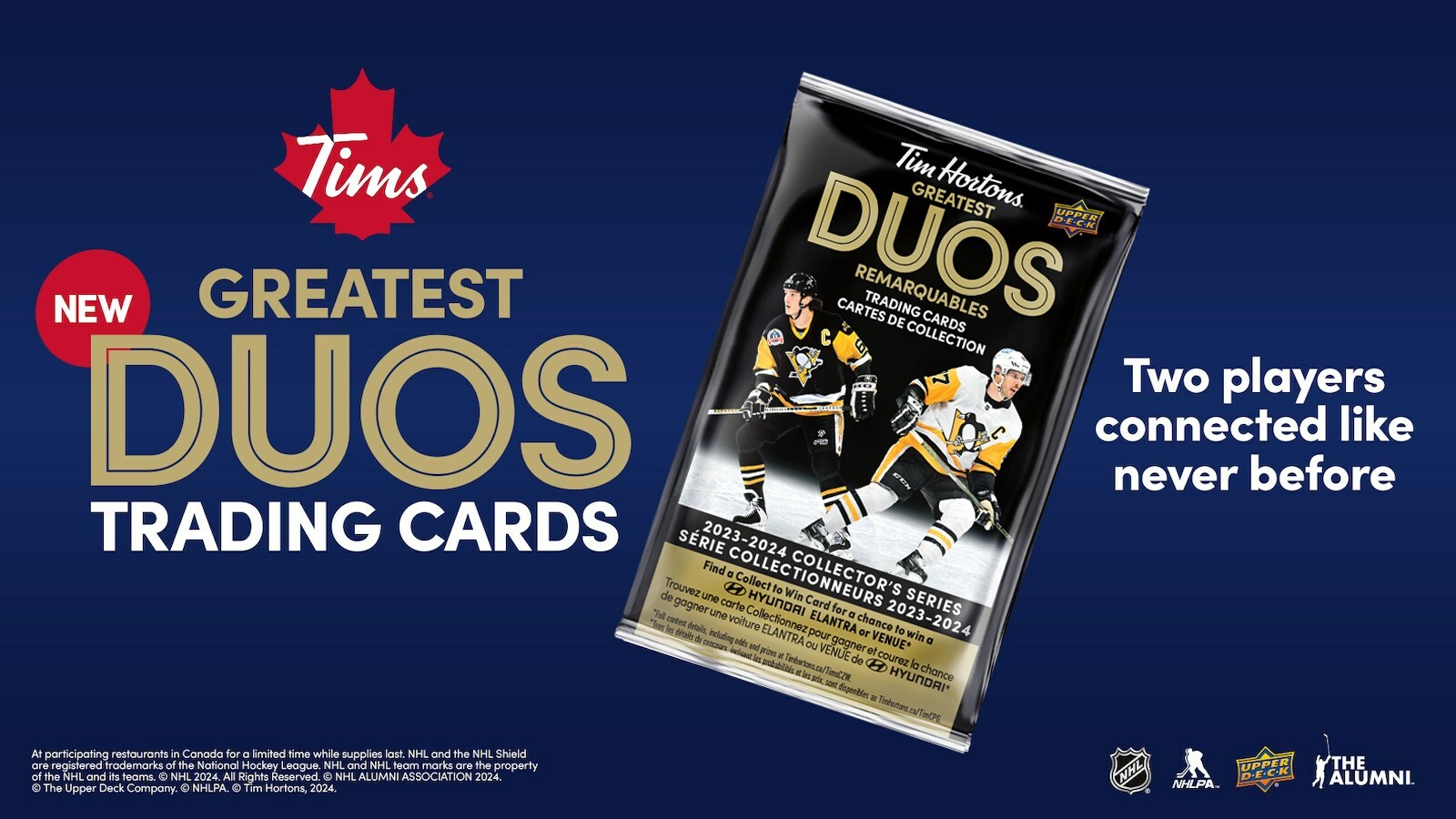 Upper Deck's Greatest Duos Cards Available at Canadian Tim Horton's
