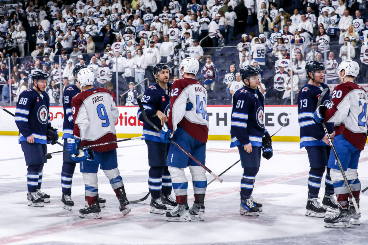 Colorado Avalanche Winnipeg Jets Handshake