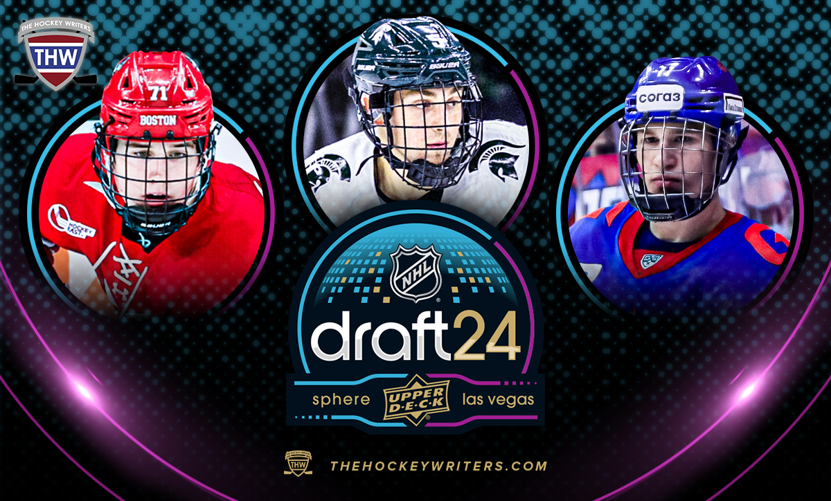 2024 NHL Draft Macklin Celebrini, Artyom Levshunov and Ivan Demidov