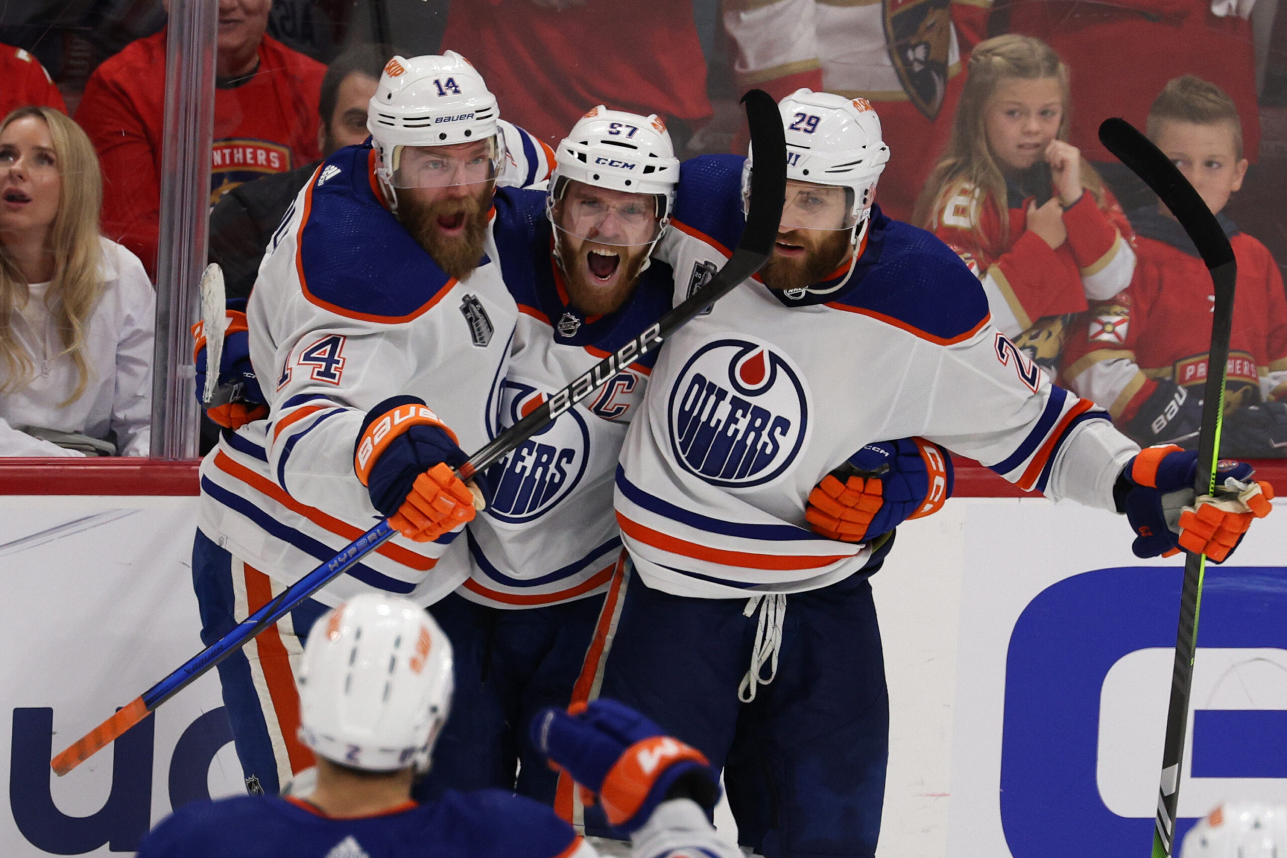 Connor McDavid Mattias Ekholm Leon Draisaitl Edmonton Oilers