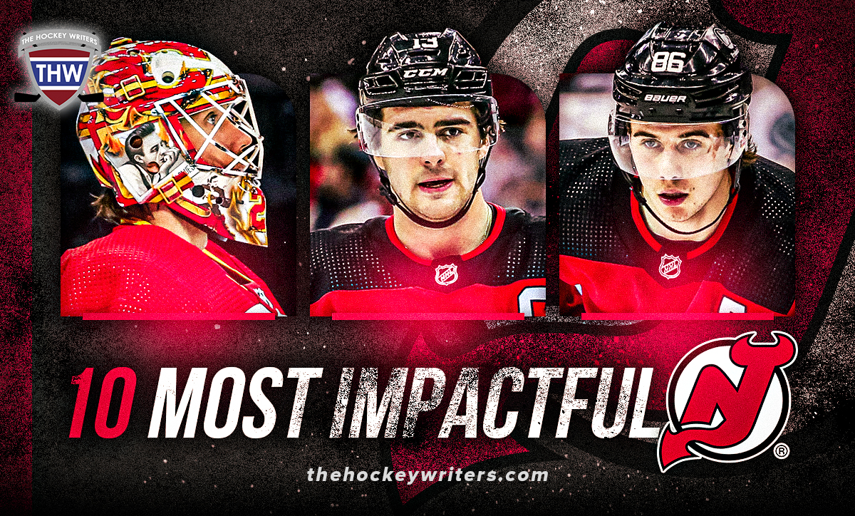 10 Most Impactful New Jersey Devils Jacob Markstrom, Nico Hischier, Jack Hughes