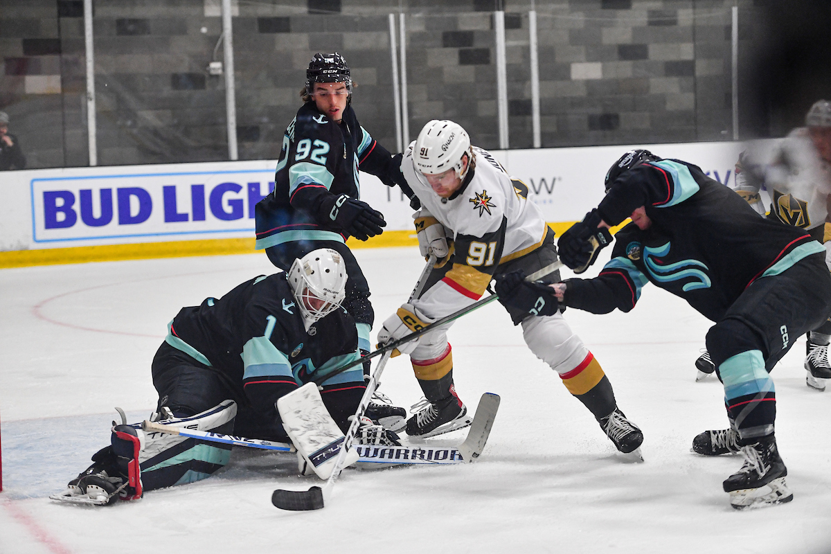 Vegas Golden Knights Seattle Kraken Rookie Faceoff