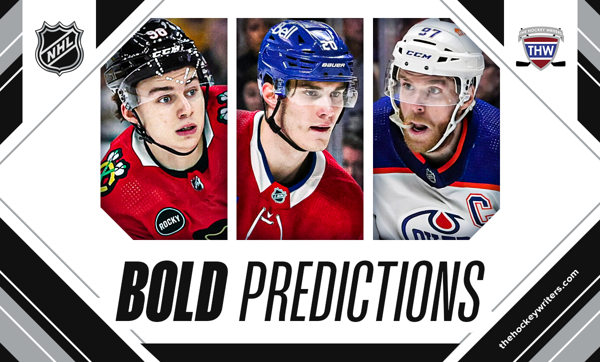 Conor McDavid, Connor Bedard, and Juraj Slafkovsky 2024 NHL Bold Predictions