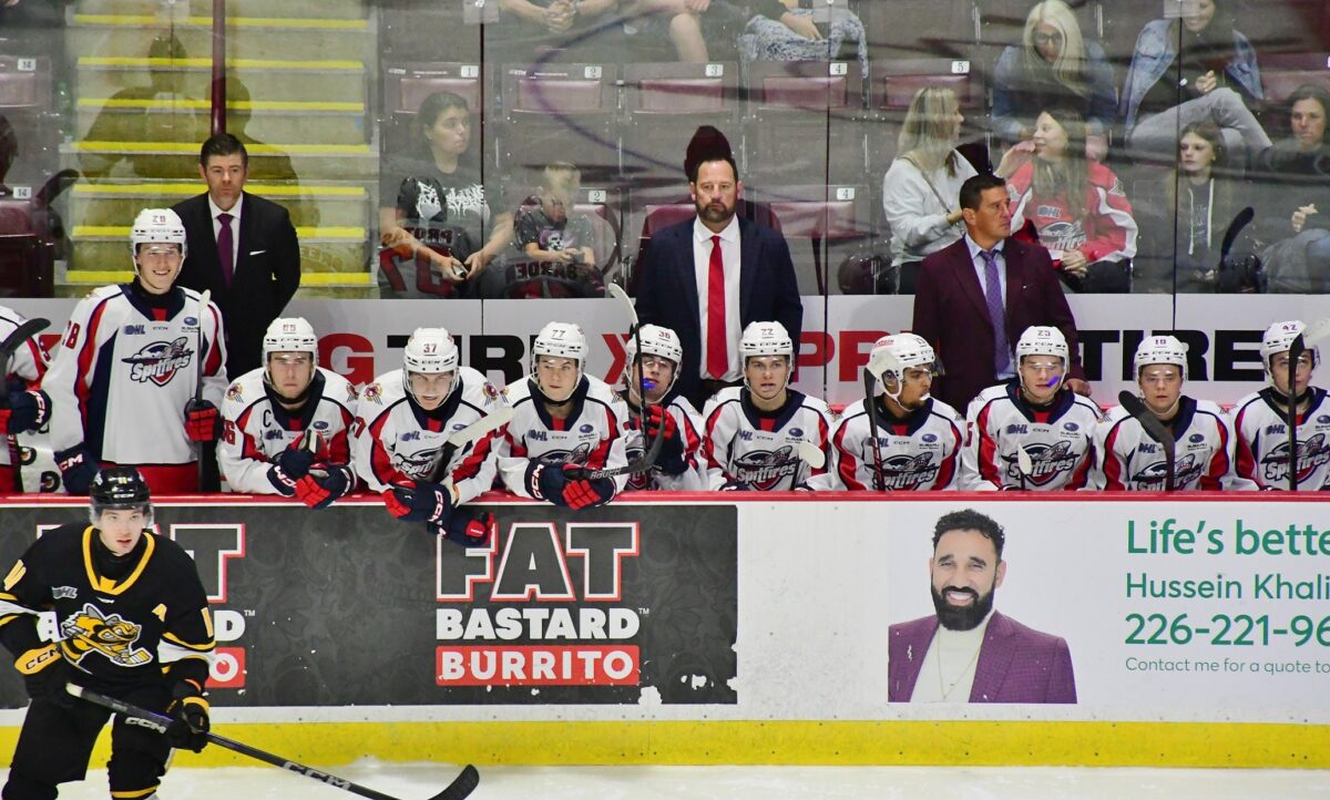 Casey Torres Greg Walters Kris Newbury Windsor Spitfires' coaches