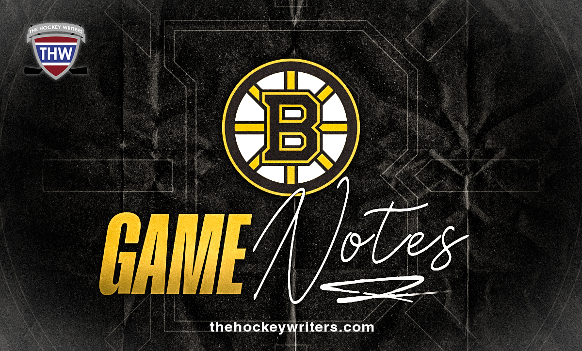 Boston Bruins Game Notes