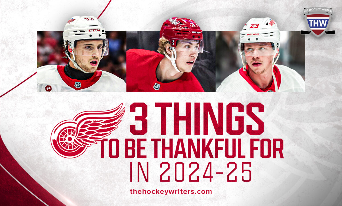 Detroit Red Wings 3 Things to Be Thankful For in 2024-25 Lucas Raymond, Simon Edvinsson, Marco Kasper