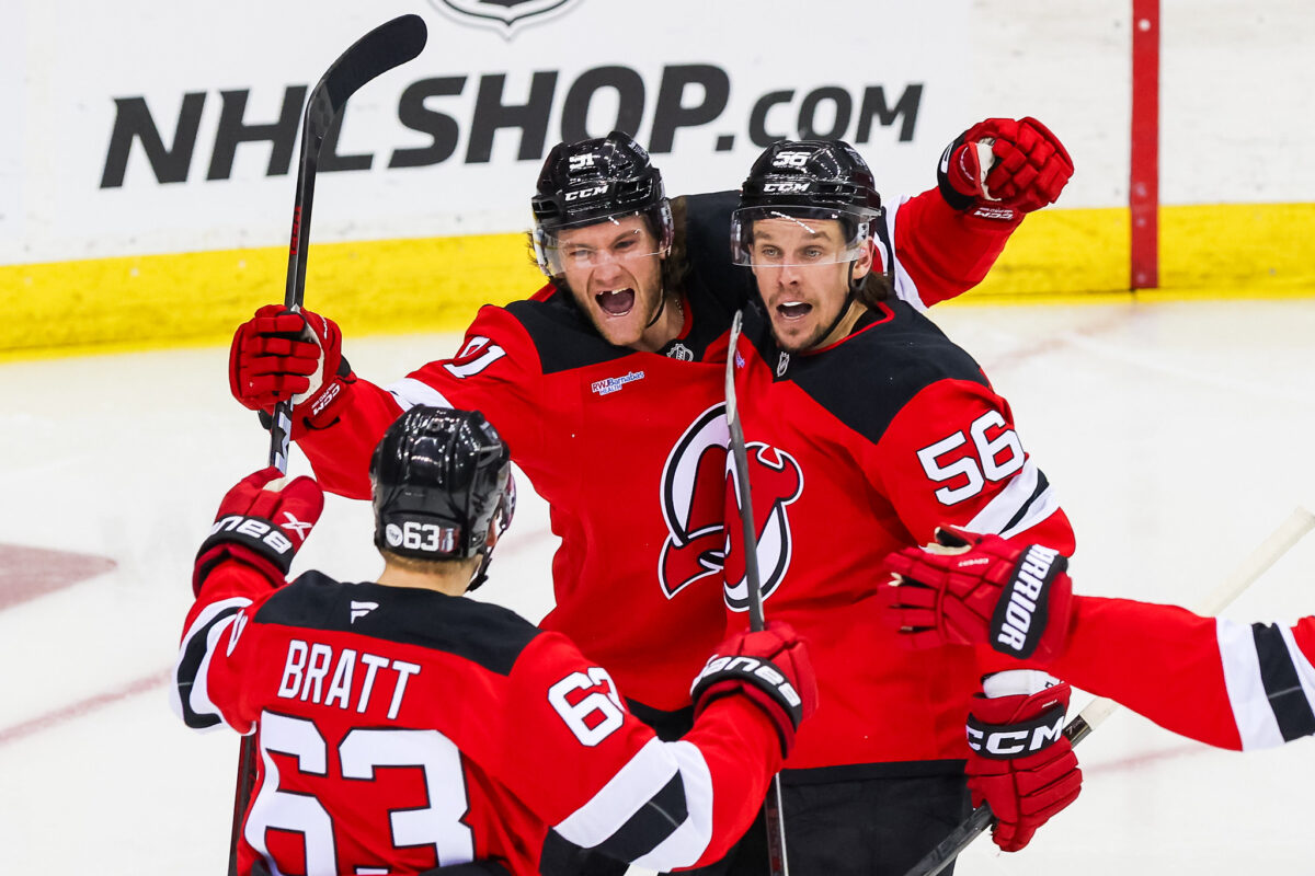 Erik Haula Dawson Mercer New Jersey Devils