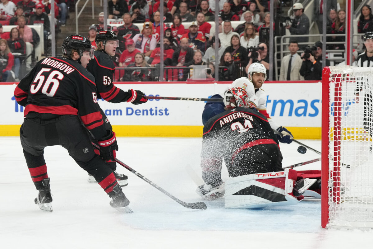 Frederik Andersen Carolina Hurricanes AJ Greer Florida Panthers
